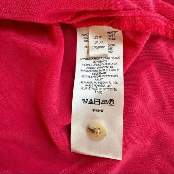 Anthropologie PILCRO Red Shirt Crushed Velvet Top Blouse Long Puff Sleeves XL - Picture 10 of 15